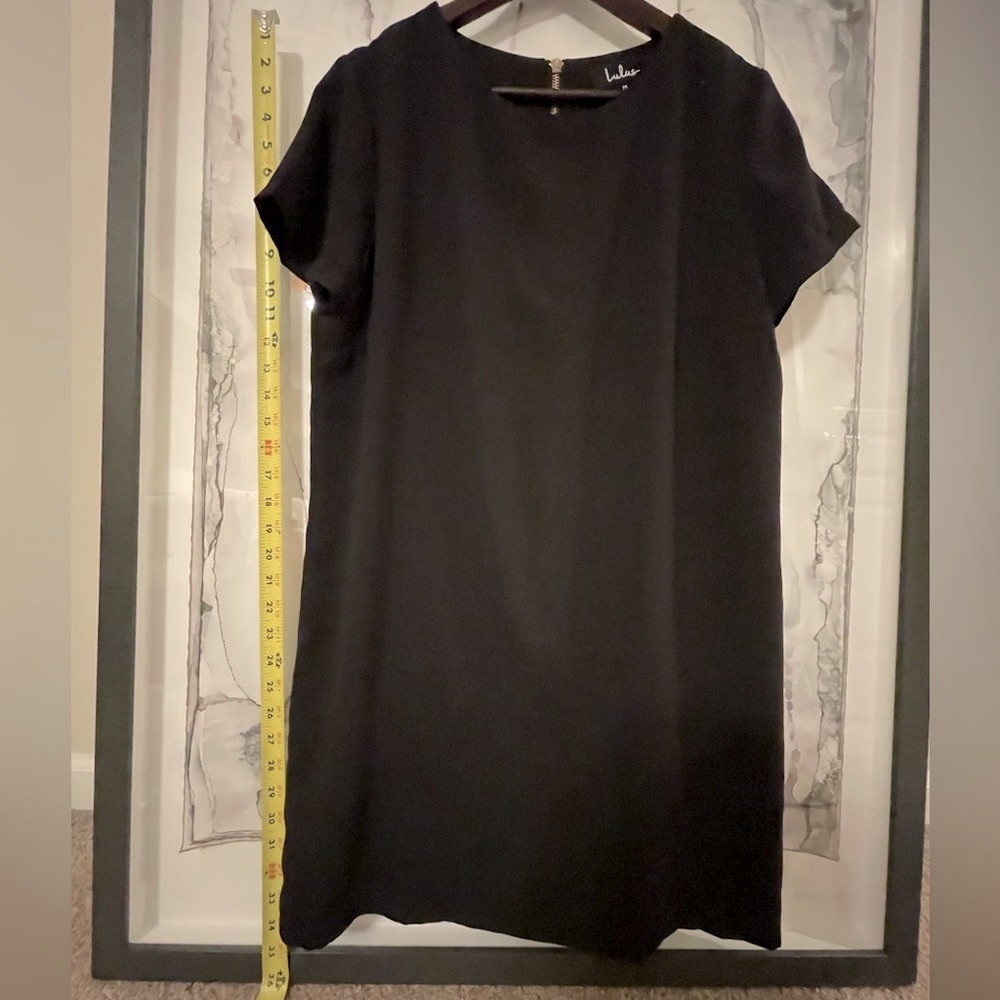 Lulus- Classic Black Dress- Sheath Lined with Zipper in Back, Size Mediu…